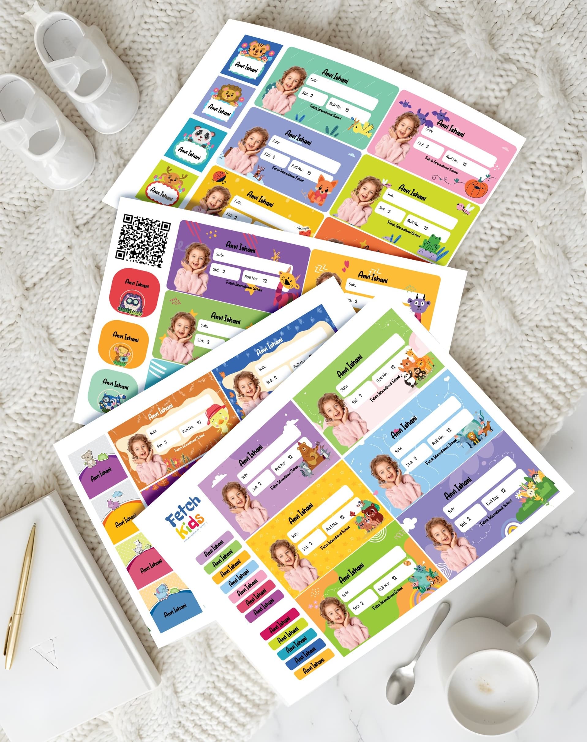Personalized Name Label Set for Kids