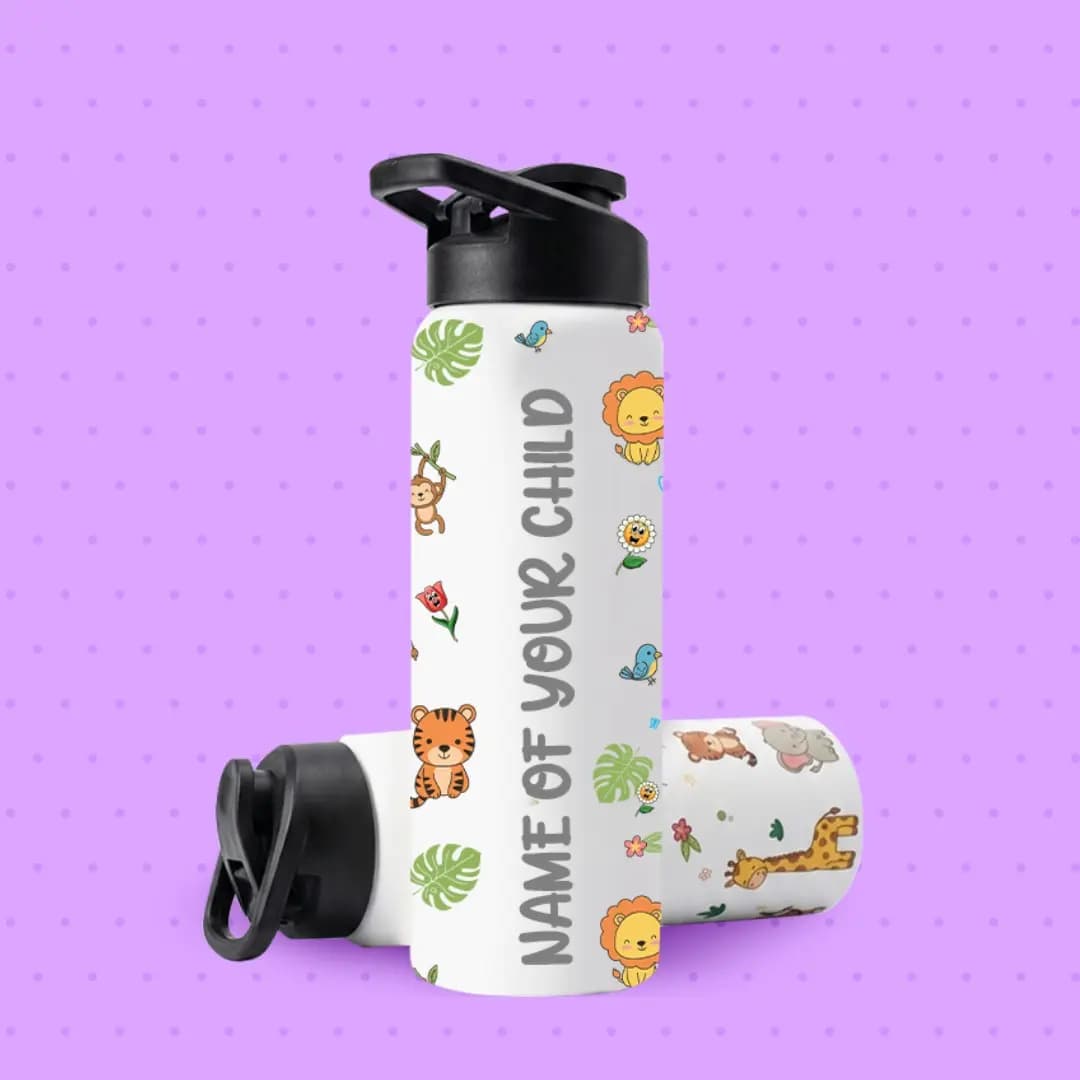 Personalized Stainless Steel Water Bottle for Kids – 750ml